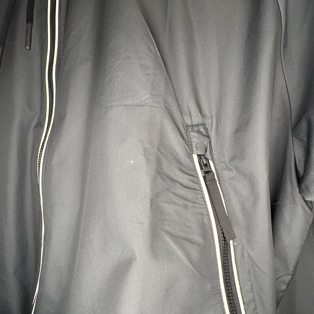 Women’s Adidas 3 Stripe Black & White Windbreaker - Picture 4 of 7